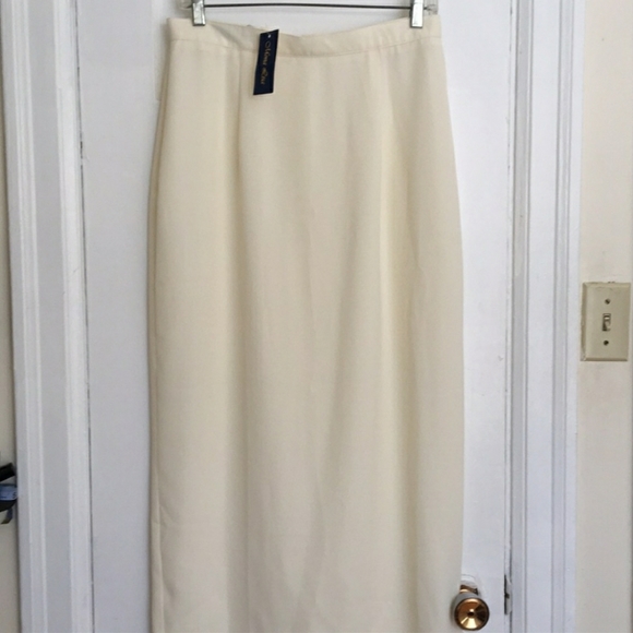Unlined full length Ivory pencil skirt - Picture 1 of 7